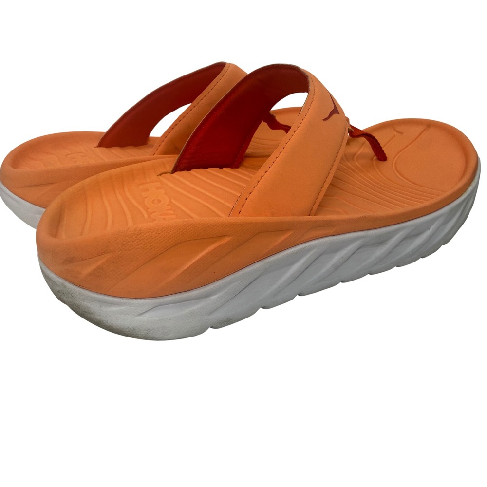 Hoka One One Ora Recovery Flip Sandals Orange Mens 9 Womens 11 unisex - Picture 8 of 11